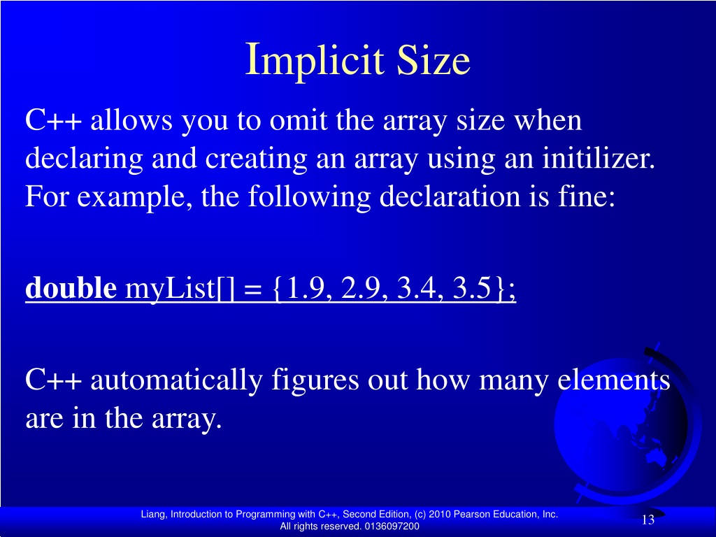 Omit Array Size