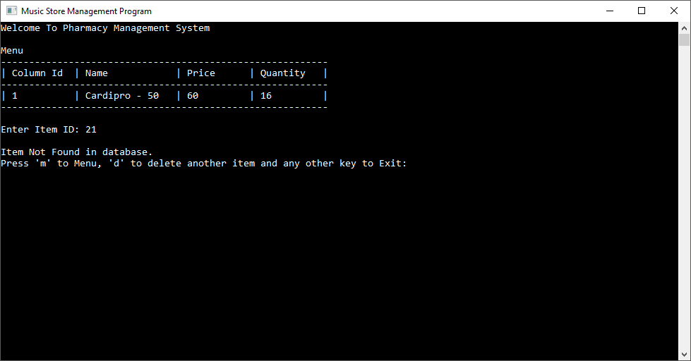 DS Database Table