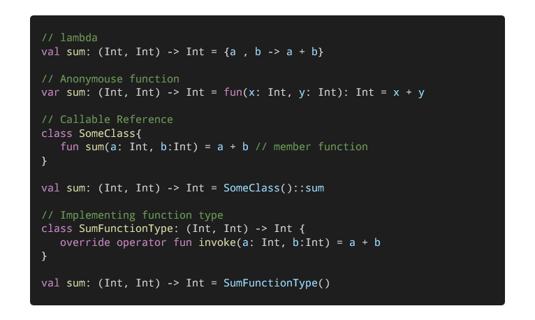 Kotlin Class Functions