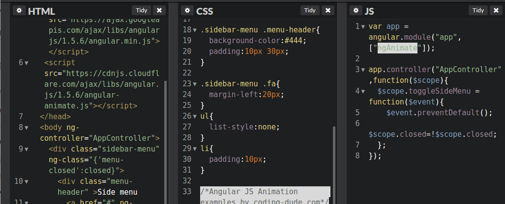 AngularJS Animations