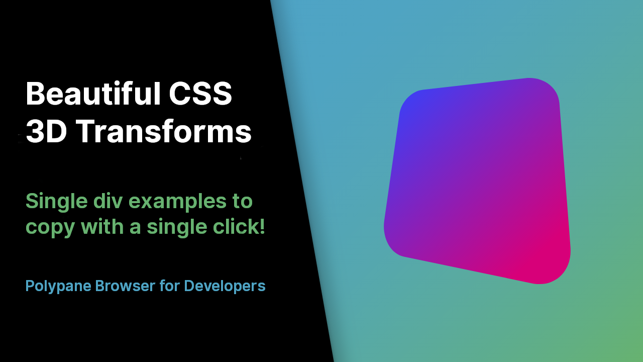 CSS 3D Transforms